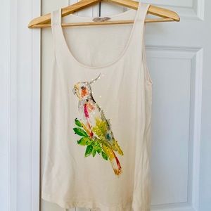 Super soft cute tank with bird print